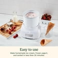 thumbnail image 3 of Ice Cream Maker, 1.5 Quart Double Insulated, Sorbet and Frozen Yogurt Maker, Ready in 20 Minutes, ICE-21P1, White, 3 of 11