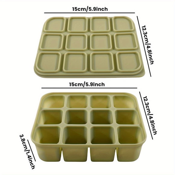 Bandeja de Hielo de Silicona de 12 Cubos con Tapa, Molde Flexible - Liberación Fácil de Hielo para Whiskey/Roostertail Transparente, Caldo y Preparación de Comidas, Apto para Lavavajillas/Horno y R...