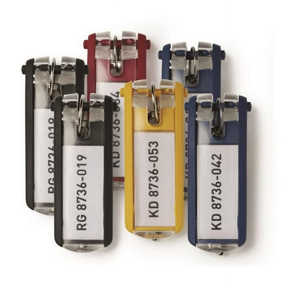 Durable Office Products 195700 Key Tags&44; Couleurs Assorties - Pack de 6