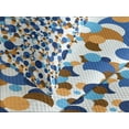 thumbnail image 4 of Ambesonne Abstract Quilted Bedspread Set 3 Pcs, Bubble Retro, King Size, Sky Blue Cinnamon, 4 of 5
