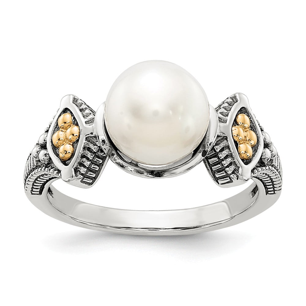 Amazon.com: Real Pearls And Silver Ring, Freshwater Cultured Pearls In  Sterling Silver Ring, Wedding Ring, Enaggement Pearl Ring, Size 7, Size  6.75 : Handmade Products
