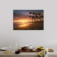 thumbnail image 2 of Beach Sunset Canvas Print Wall Art Coconut Tree and Sunset Glow Pictures Wall Decor Artwork Sunset Tropical Wall Art for Living Room Bathroom Kidroom Wall Decoration Stretched and Framed [18''''W X, 2 of 5