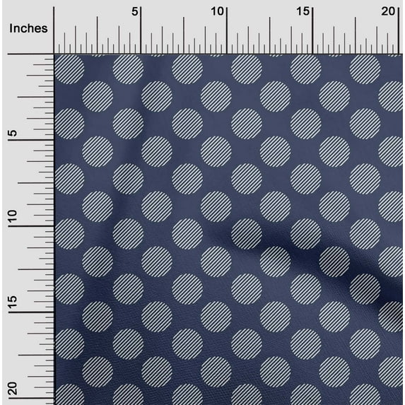 oneOone Viscose Chiffon Fabric Stripe & Dots Print Fabric By Yard 42 Inch Wide