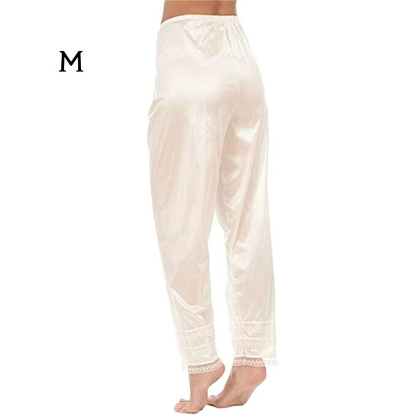 Pantalons Femmes Pantalons de Pyjama en Dentelle avec Jambe en Vrac, Rose, M