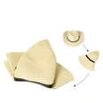 thumbnail image 4 of NICEXMAS Men Wide Brim Straw Hat Beige Breathable Lightweight for Outdoor Activities, 4 of 5