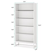Tribesigns 70.8 in Large Tall Bookcase and Bookshelf, White
