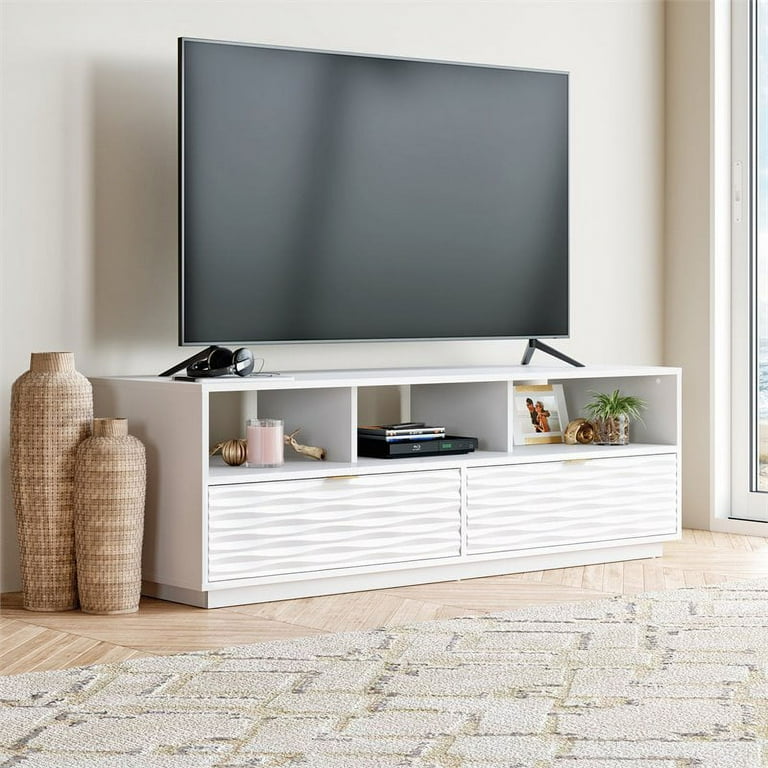 Pemberly row entertainment on sale unit in white