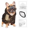 thumbnail image 3 of Honeii Western Skull Cowboy Print Small Dog Hoodies Pet Hooded Sweatshirts Fall Winter Puppy Cat Sweaters Warm Clothes for Small Dogs Outfits Costume-XX-Large, 3 of 7