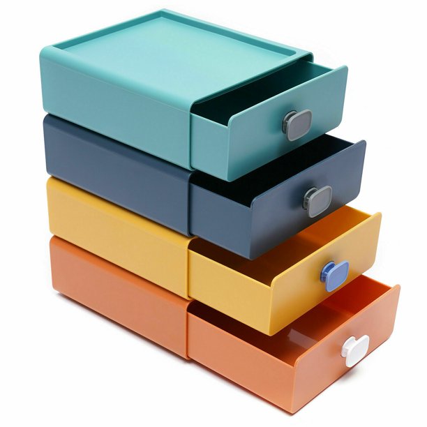 TFCFL Desktop Storage Box Home Office Drawer Organizer Plastic Desk Storage Container