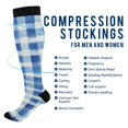 thumbnail image 2 of FORMRS Womens Knee High Socks Casual Long Thick Travel Daily Wear, 2 Pairs, Blue Plain, 2 of 6