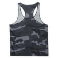 thumbnail image 6 of Hansber Men's Sleeveless Shirt Tank Tops Undershirt Muscle Tee Tops Gym Workout Athletic Bodybuilding Charcoal Grey 3XL, 6 of 7