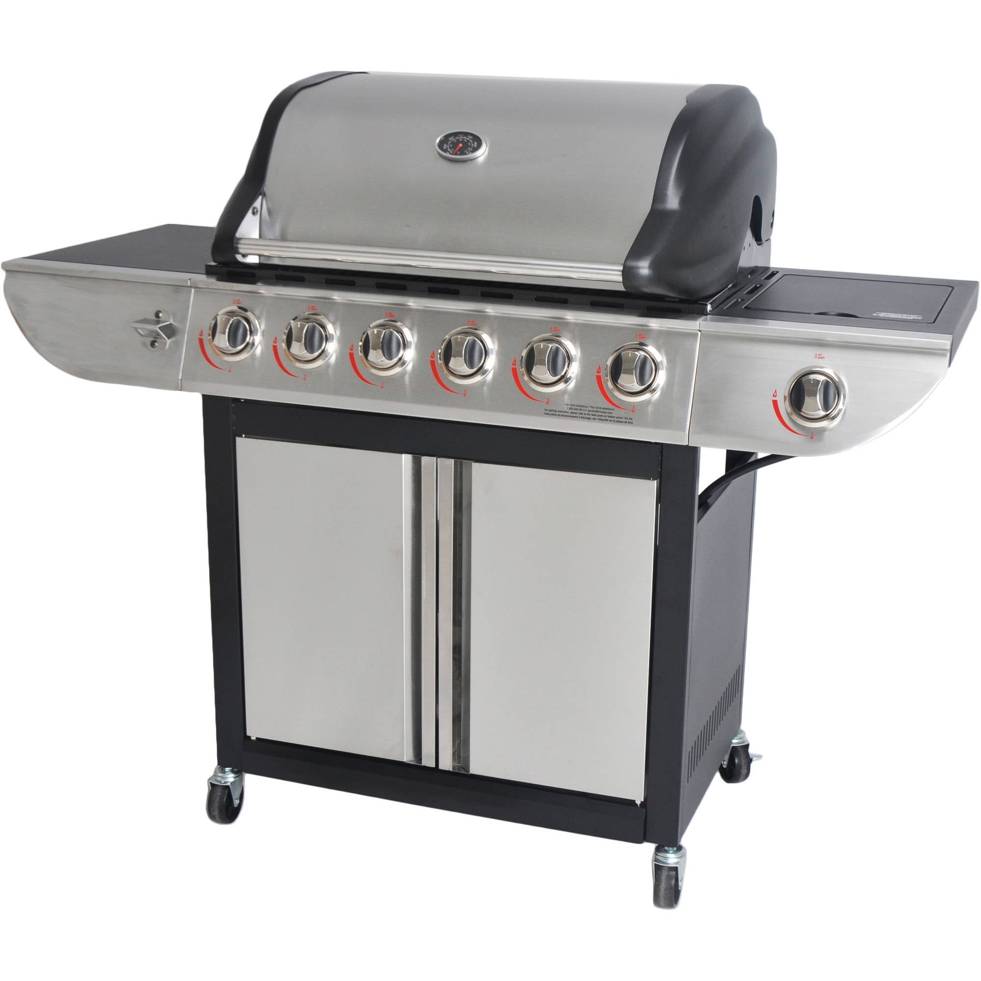 RevoAce 6Burner LP Gas Grill with Side Burner Stainless Steel eBay