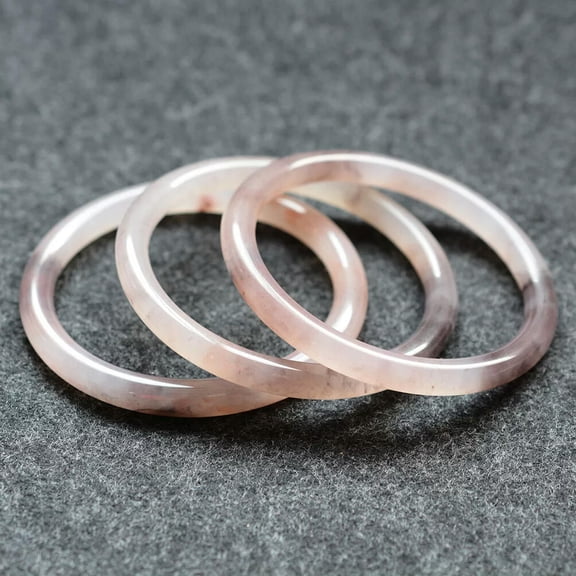 HOOUN 64mm Natural Golden Silk Jade Bracelet Jade Bangle Women's Jewelry