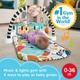 thumbnail image 3 of Fisher-Price Glow and Grow Kick & Play Piano Gym Baby Playmat with Musical Learning Toy, Blue, 3 of 7