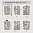 thumbnail image 4 of PixonSign Adhesive Wall Art Black and White Abstract Geometric Posters, Set of 4 Minimalist Line and Pattern Illustrations Wall Decor, Modern Canvas Prints for Home Decor - 12"x16", 4 of 5