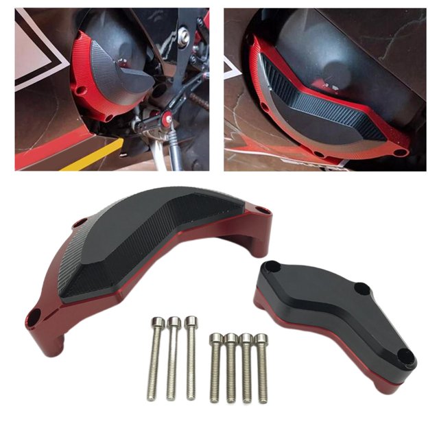 deslizante de cubierta de motor de motocicleta de aleación de aluminio para -r6 2008 2009 2010 2011 2012 2013 2014 2015 2 rojo