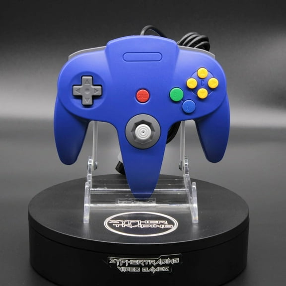 Restored Nintendo 64 Wired Controller | Blue | N64 | 2023 | Brand New (Refurbished)