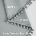 thumbnail image 3 of Exultantex Pompom Gray Blackout Curtains 84 Inches Long Energy Efficient Room Darkening Drapes for Living Room Bedroom,2 Panels, Rod Pocket, 3 of 6