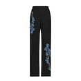 thumbnail image 4 of Women'S Pants Cotton And Linen Embroidered Harem Pants Solid Color Baggy Wide-Leg Pants 2022, 4 of 4