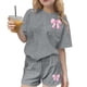 thumbnail image 2 of Conjuntos de blusas y camisas de cuello redondo y manga corta para niños, conjunto de dos piezas de top y pantalones cortos de manga corta con cuello redondo y manga corta para niños, top de poliéster, 2 of 6