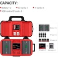 thumbnail image 2 of Camera Battery Memory Card Case,Flash Card Hard Storage Box,Professional Water-Resistant & Anti-Shock Camera Battery Card Protector Case,Hold 2 Camera Batteries 4 SD Cards 2 CF Cards 8 TF Cards,2 Pcs, 2 of 5