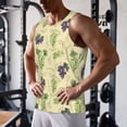 thumbnail image 5 of Uemuo Green And Purple Grapes Pattern Men's Muscle Shirts Sleeveless Dry Fit Gym Workout Tank Top Lightweight Sports Tank Top Beach Tank Top, Loose-fit Sleeveless Shirt-XX-Large, 5 of 7