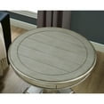thumbnail image 4 of Roundhill Furniture Rene Round Wood Pedestal End Table in Champagne, 4 of 7