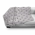 thumbnail image 3 of Eiffel Soft Flannel Fleece Throw Blanket, Polka Dot Pattern with Sketchy Eiffel Tower and Romantic Hearts, Cozy Plush for Indoor and Outdoor Use, 70" x 90", Pale Pink Black White, by Ambesonne, 3 of 6