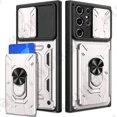 thumbnail image 3 of Funda para Samsung Galaxy S24 S23 S22 S21 Ultra Plus S20 FE A55 A35 A54 A14 A34 4G 5G Funda deslizante para cámara con tarjetero y anillo de 360°, 3 of 5