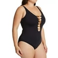 thumbnail image 3 of Women's Bleu Rod Beattie F22226X Plus Size Paradise Found Lace One Piece Swimsuit (Black 18W), 3 of 4