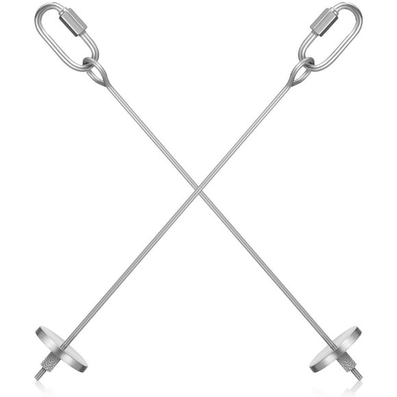 FRCOLOR bird skewer Stainless Steel Bird Skewers for Cage Silver Color 2 Pcs 6.3 Inches Long,8.86"X1.18"X1.18"