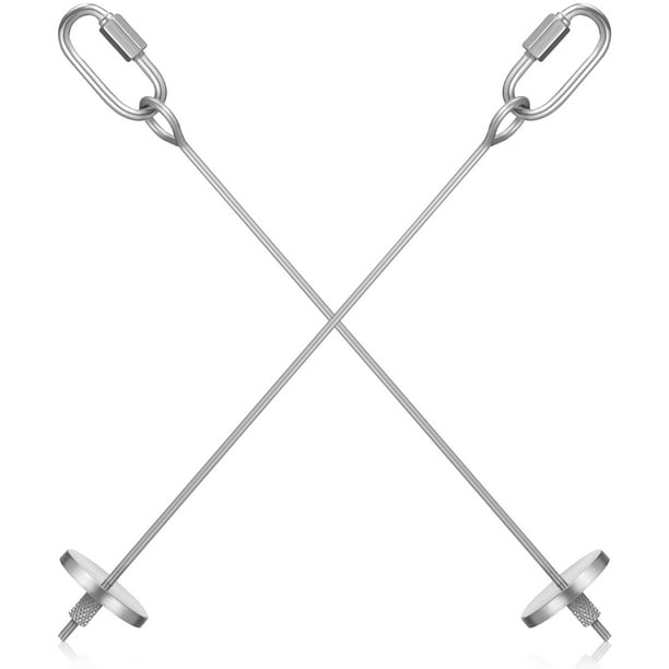 2 brochetas de acero inoxidable para pájaros, brochetas para golosinas, soportes para comida, palitos de frutas y verduras para jaulas.