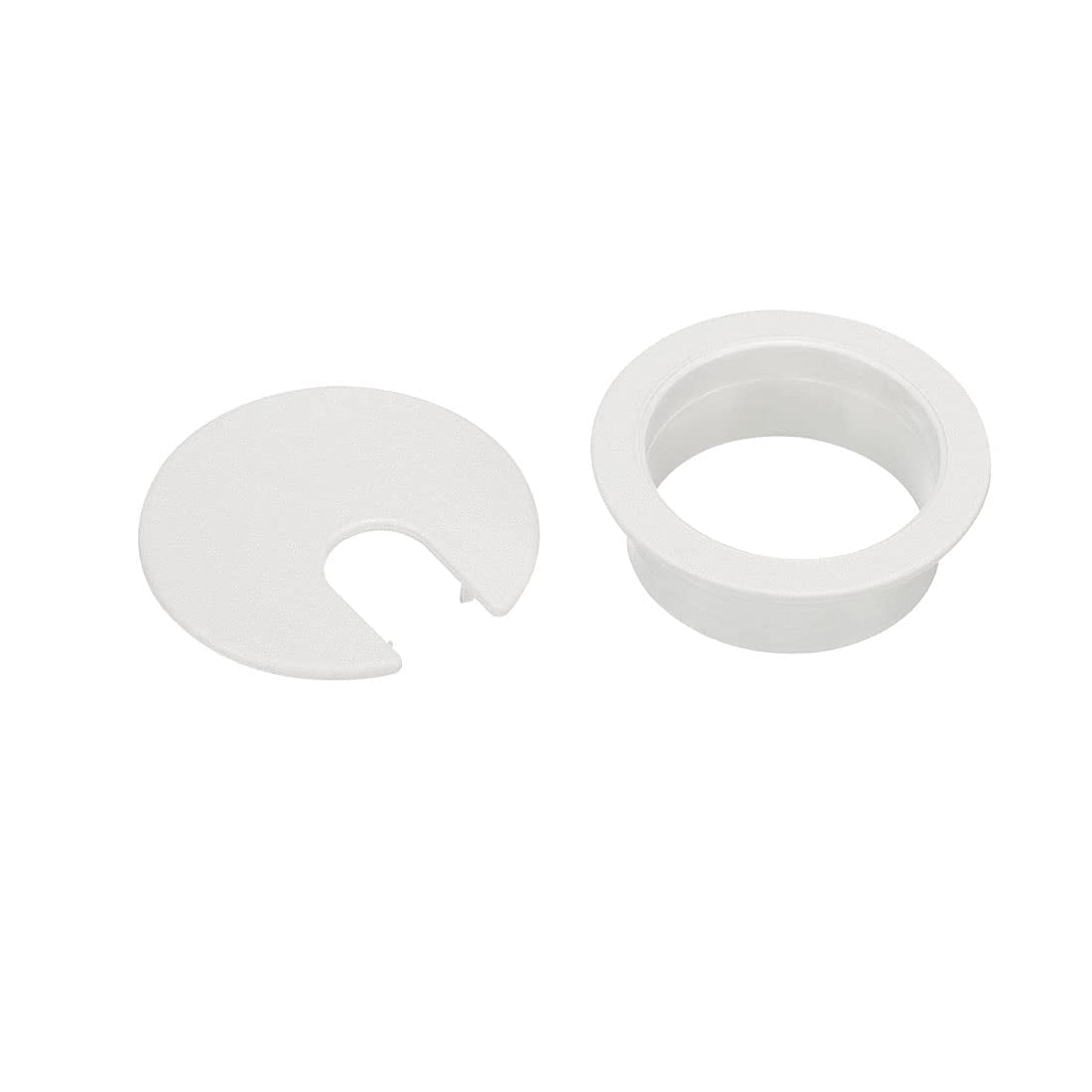 10PCS Desk Grommet, Desk Grommet 1-3/8 I h(35mm) Desk Cable Grommet Desk Cable Hole Covers with Hole Saw, Ideal Solution for Office and Home Table Cable (White,1-3/8 I h)