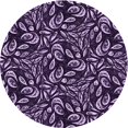 thumbnail image 1 of Ahgly Tapis Rond Lavable en Machine Intérieur Transitionnel Lilas Violet Riche, 3 Pieds Rond, 1 of 7