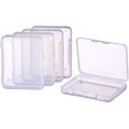 thumbnail image 1 of Paquete de 18 cajas de plástico transparente rectangulares de 2,63 x 2 x 0,47 pulgadas para guardar cuentas, organizadores de cajones con tapa para artículos como tapones para los oídos, pastillas,, 1 of 8