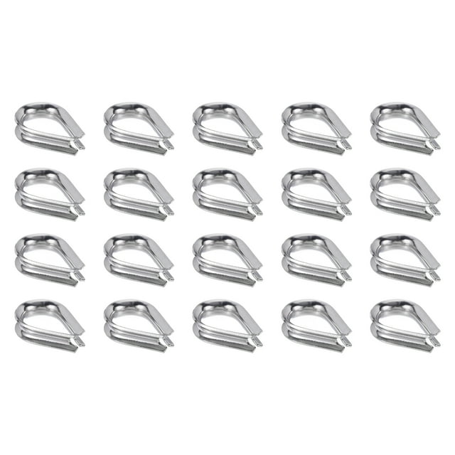 M4 Ojal de Acero Inoxidable 316 para Cable de Alambre de 3/16" de Diámetro, Paquete de 20 Ojales de 4mm para Rigging