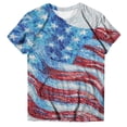 thumbnail image 4 of Linfrsh Fourth Of July Tops for Women 4th of July Shirts for Women America Printed Tshirt Patriotic Vintage USA Tee Tops(Blue,2XL), 4 of 7