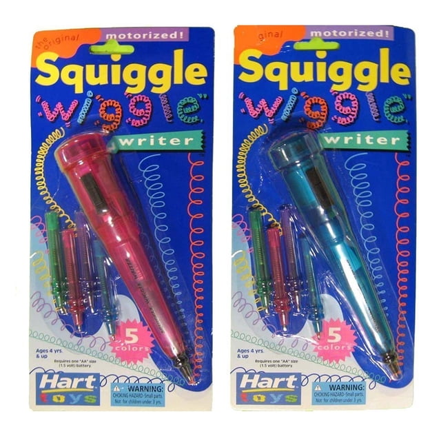 Pluma Squiggle Wiggle Writer, paquete de 2, con vibración y acción motorizada