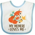 thumbnail image 3 of Inktastic My Memere Loves Me Fox Boys or Girls Baby Bib, 3 of 4