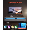 thumbnail image 4 of VEVOR Floating TV Stand, 71 in Wall Mount Entertainment Center with Power Outlet & LED Lights, Modern Floating TV Shelf with 2 Drawers & Storage Cabinet for DVD Player, Cable Box,Game Console,White, 4 of 9