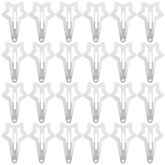 OFFIGAM 50pcs Hair Barrettes For Women Silver Metal Hair Accessories Hair Holding Casual Occasions