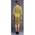 thumbnail image 3 of Bimba Yellow Floral Leaves & Peony Ladies Plus Size Kaftan Summer Wear Beach Coverup Kimono Caftan-4X-5X, 3 of 5