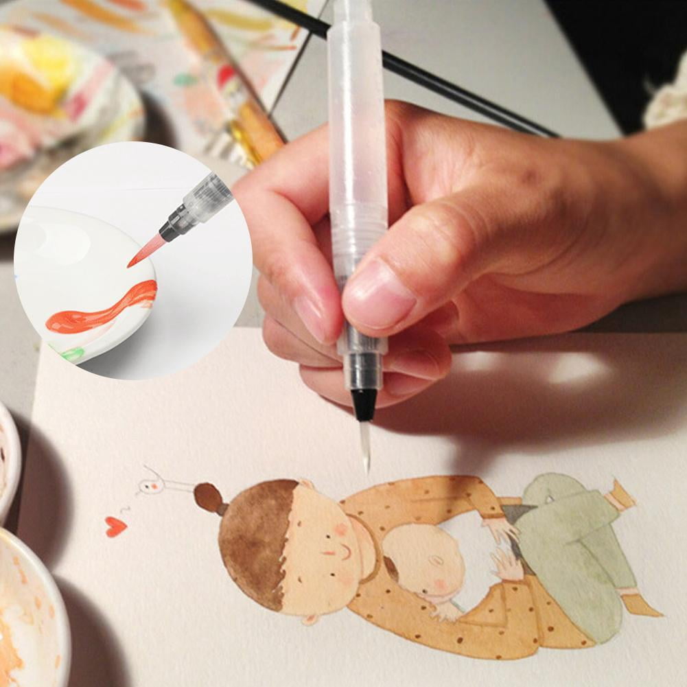 Water Color Paint Brush Refillable Pen Beginner Painting Drawing Art Supplies
