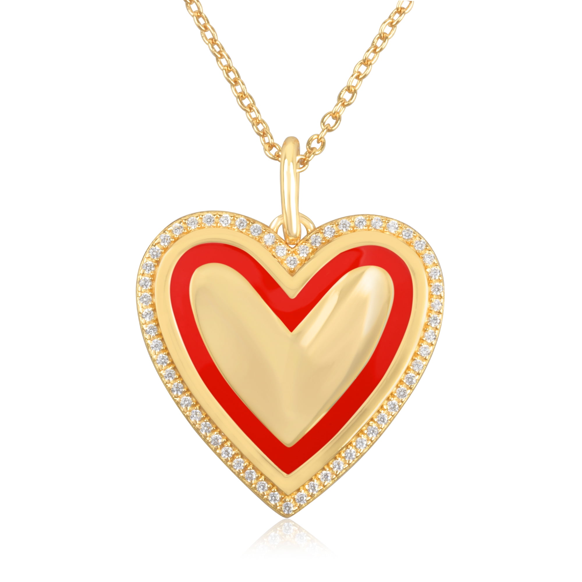 Red enamel heart bracelet, earrings and necklace set – Wee Thistle Jewellery