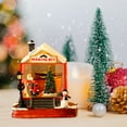 thumbnail image 2 of Artesanías de casas de pueblo navideñas iluminadas con LED para la oficina, sala de estar, decoración navideña Papá Noel, 2 of 5
