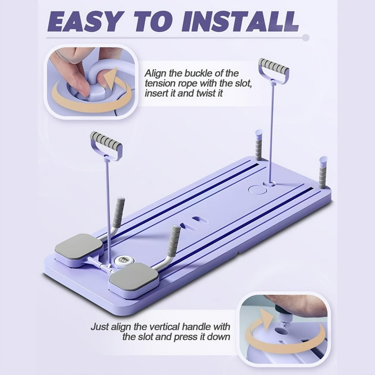 6 in 1 Multi-Purpose Foldable Pilates Reformer Board Set With