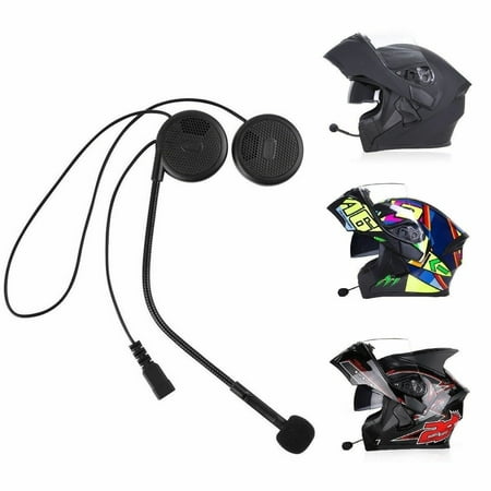 Hands Free Voice Command Motorcycle Helmet Bluetooth Headset Headphone Speakers Mic Handsfree Wireless, Upgraded Thinner Design