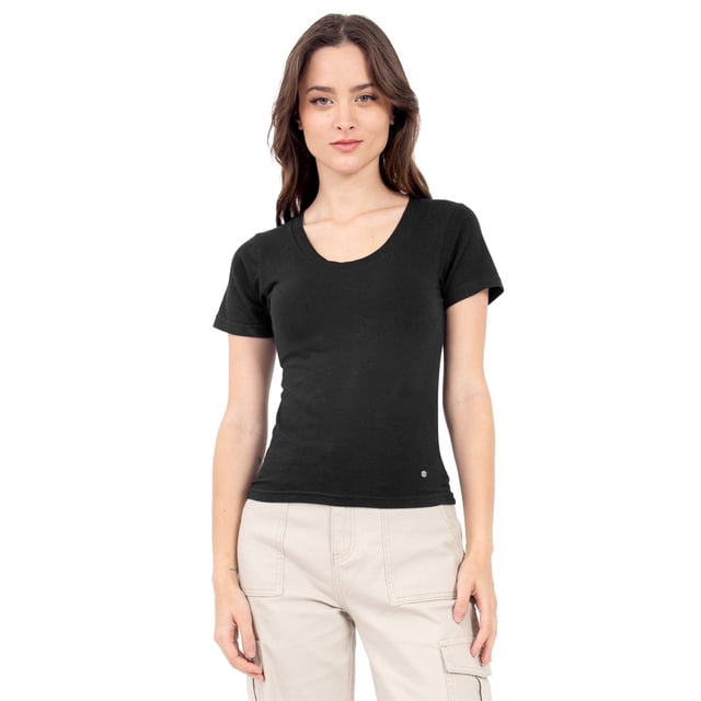 Playera Quarry Slim fit Básica Cuello Redondo Para Mujer