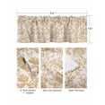 thumbnail image 3 of Farmhouse Orange Curtain Valance for Windows/Living Room/Kitchen/Bathroom/Café, Short Rod Pocket Tier Curtain Window Treatment Panel Vintage Flower Leaf Botanical Plant Topper Curtain 42''x12'', 3 of 6