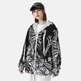 thumbnail image 3 of Balery Gothic Skull Floral Art Sudadera ligera de manga larga con capucha y protección solar UPF 50+ para hombre y mujer, ideal para pesca y running-X-Large, 3 of 7